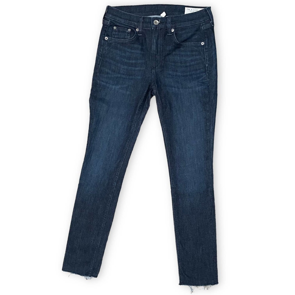 Rag & Bone Mid-Rise Skinny Leg with Raw Hem Jeans Women’s Size 27 - Picture 4 of 10